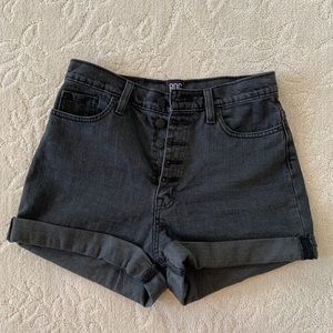 High Rise Black Mom Shorts BDG